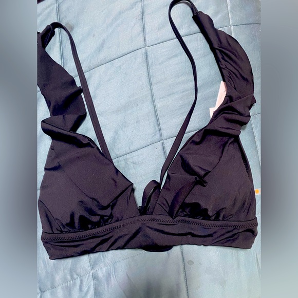 Other - Shade & Shore XL Black Ruffle Bikini Top